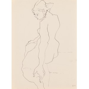 Andrzej Jurkiewicz (1907, Tłumacz – 1967, Warsaw), Nude (Croquis), 1954