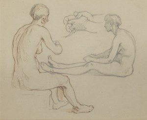 Stanisław Sawiczewski (1866 Kraków - 1943 Warszawa), Szkice aktów kobiecych i splecionych dłoni