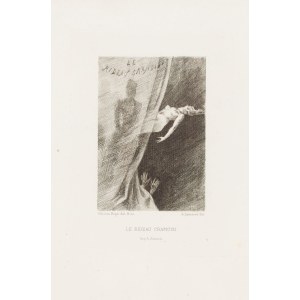 Felicien Rops (1833 Namur – 1898 Essonnes), Le rideau cramoisi from the series *Les Diaboliques*, 1886