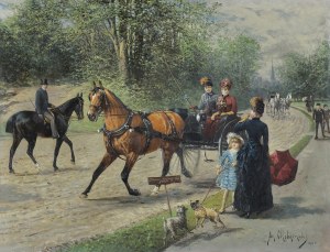 Chełmiński Jan, SPOTKANIE W PARKU, 1885