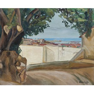 Mondzain Szymon (Simon), WIDOK NA PORT W ALGIERZE, 1927