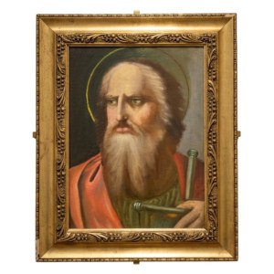 Antico Dipinto a olio su tela San Pietro - cm tela 40x30 circa