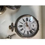 Lot of 21 vintage pocket watches from various periods, accompanied by a decorative chatelaine
