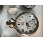 Lot of 21 vintage pocket watches from various periods, accompanied by a decorative chatelaine