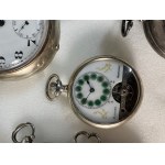 Lot of 21 vintage pocket watches from various periods, accompanied by a decorative chatelaine