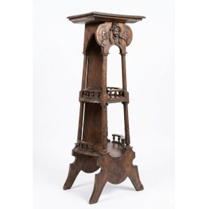 Important column for a monumental carved wooden lectern in the Neo-Renaissance style, 94 cm