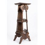 Important column for a monumental carved wooden lectern in the Neo-Renaissance style, 94 cm
