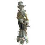 26-cm polychrome porcelain statue of a lady, Rococo style, from a European antique manufacturer
