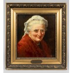 Oil painting on panel, "Femme de Pecheur" by David Thomas, signed with the initials D.T. - 25x23 cm