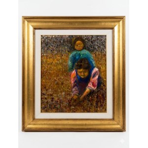 Evropská škola 20. století, Dvě dívky na poli, 80 × 60