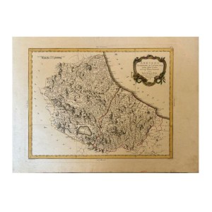 Antonio Zatta (active in Venice between 1757 and 1797). Antique Map - ULTERIOR ABRUZZO - Original from 1783 - Antonio ZATTA (after Rizzi Zannoni) - Watercolor