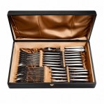 Izar Milano nickel silver cutlery set for 12 people with original case
