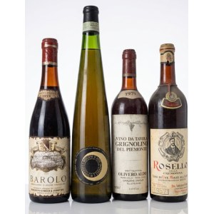 Un Assortimento di Quattro Vini d'Epoca del Piemonte, 1967-1979