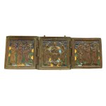 Russia, a travel icon in the form of a triptych, late 19th century (302)