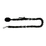 Mourning jewelry. Black locket in the form of a chain featuring a three-field coat of arms (385)