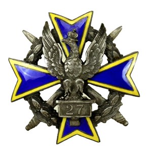 Second Polish Republic, 27th Infantry Regiment Badge. Officer's. Gontarczyk (427)