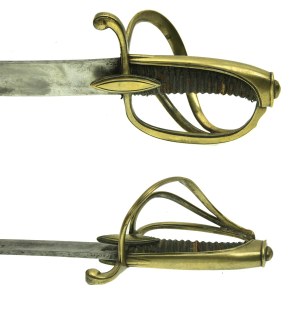 Szabla francuska model AN XI oficerska, w pochwie ZDOBIONA (978)