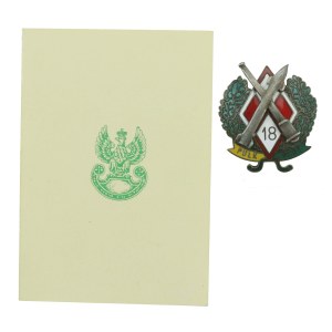 Third Republic of Poland, 18th Anti-Aircraft Artillery Regiment Badge with ID Card, 1994 (755)