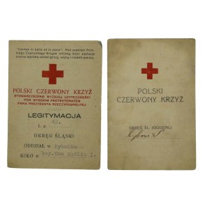 Two Polish Red Cross identification cards from 1937 and 1946 (763)
