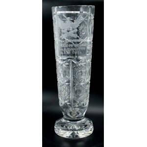 People's Republic of Poland, Commemorative crystal vase with a dedication to a general of the Polish People's Army (893)
