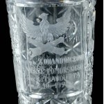 People's Republic of Poland, Commemorative crystal vase with a dedication to a general of the Polish People's Army (893)
