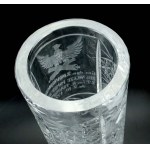 People's Republic of Poland, Commemorative crystal vase with a dedication to a general of the Polish People's Army (893)