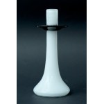 Glass Candleholder - HS Tarnowiec - Black and White