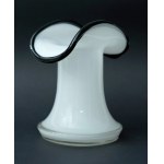 "Napoleon" Glass Vase - HS Tarnowiec - Black and White