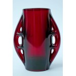 "Ażur" Glass Vase - HSG Ząbkowice - E. Trzewik-Drost - Ruby