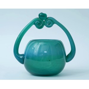 Soccer Player Glass Vase - Krakow Glass Institute - Damaged, starting at 1 zł!