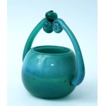 Soccer Player Glass Vase - Krakow Glass Institute - Damaged, starting at 1 zł!
