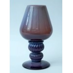 Glass Goblet on a Stem - Krakow Glass Institute - Purple