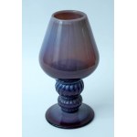 Glass Goblet on a Stem - Krakow Glass Institute - Purple