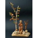 Wooden sculpture "St. Francis" - Folk Sculpture - Franciszek Wiercioch - 1990