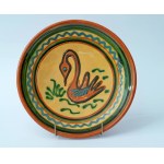 Ceramic platter with original tag - Stoneware - Łysa Góra