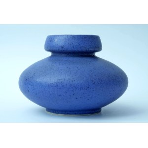 Blue ceramic vase - ZC Bolesławiec - chipped, starting at 1 zł!