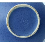 Blue ceramic vase - ZC Bolesławiec - chipped, starting at 1 zł!
