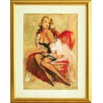 E. DUDEK, Pin-Up Girl on a Heart-Shaped Armchair, 2004