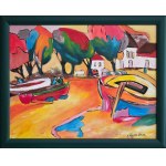 Ł. WÓJCICKI, Landscape with Boats, 2004