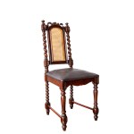 Victorian chair with spiral armrests, 19th century