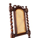 Victorian chair with spiral armrests, 19th century