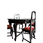 Table and four chairs (set), 20th century