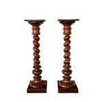 A pair of gerydons with spiral stems, 19th century
