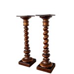 A pair of gerydons with spiral stems, 19th century