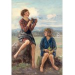Vlastimil Hofman (1881 Prague – 1970 Szklarska Poręba), Girls in a Meadow