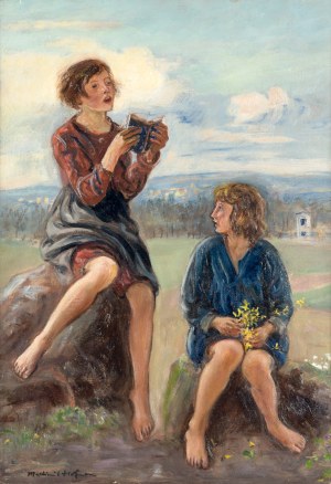 Wlastimil Hofman (1881 Praga - 1970 Szklarska Poręba), Dziewczyny na łące