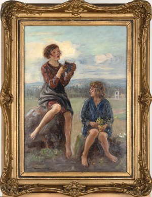Wlastimil Hofman (1881 Praga - 1970 Szklarska Poręba), Dziewczyny na łące