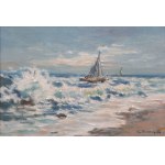 Eugeniusz Dzierzencki (1905, Warsaw – 1990, Sopot), On the Rough Sea, before 1984