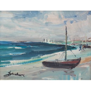 Antoni Suchanek (1901, Rzeszów – 1982, Gdynia), A Boat by the Shore