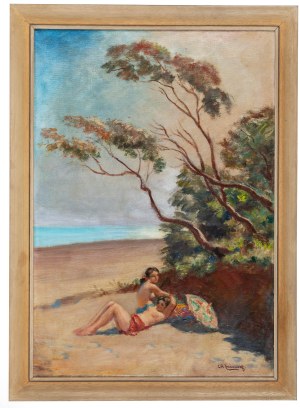 Stanisław Żurawski (1889 Krosno - 1976 Kraków), Na plaży